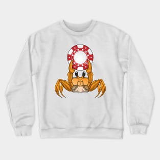 Crab Poker Poker chips Crewneck Sweatshirt